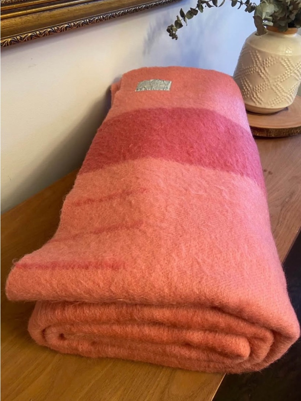Rare Woodward Stores Ltd. English 4 Point Soft Wool Queen Blanket